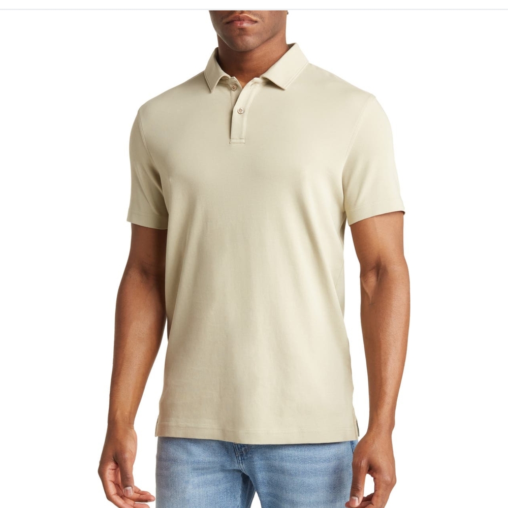 14th & Union Men's Muted Yellow Polo Shirt XL